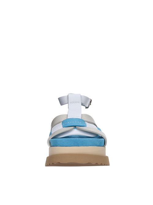Sandali in pelle e camoscio FABI | FD7605B ALCEBIANCO-BEIGE-CELESTE